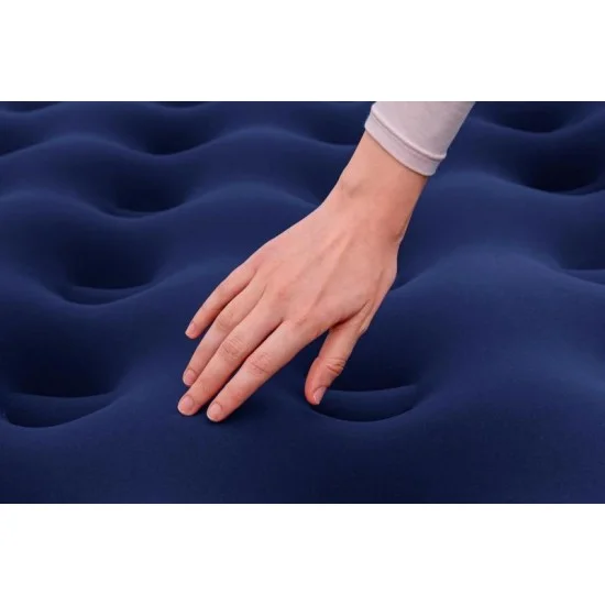 Bestway 2.03m x 1.52m x 22cm air mattress queen manual hand pump (air mattress, two pillows, repair patch, with air hammer-inflation pump)